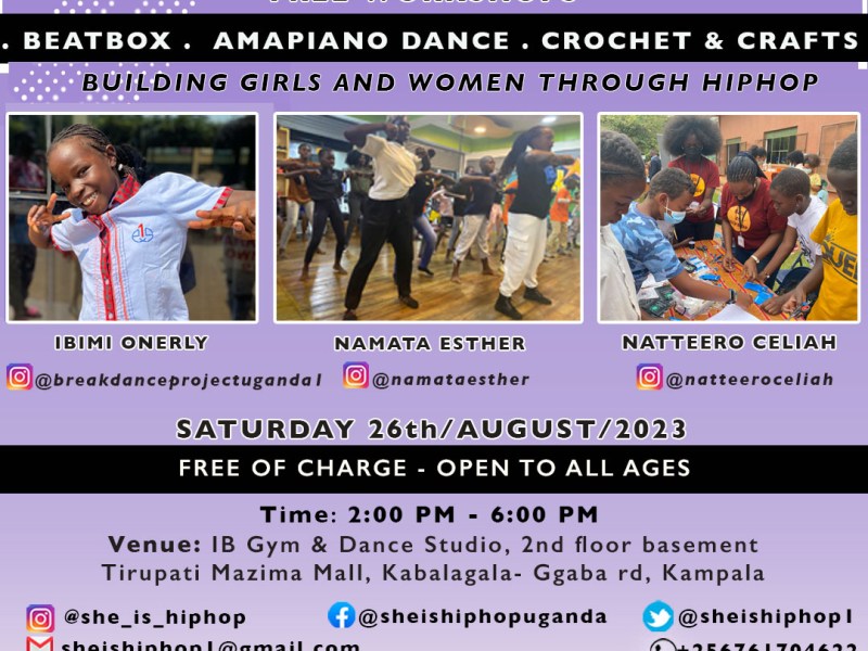 “Skills and Drills”  FREE Beatbox, Amapiano dance, Crochet & Crafts&nbsp;workshops!